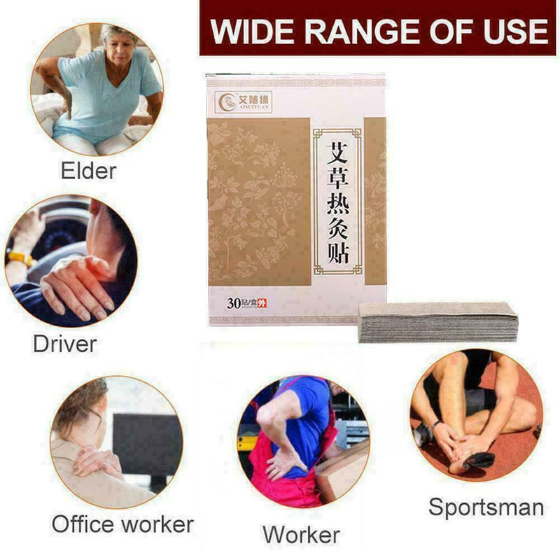 30pcs Warm Moxibustion Plaster Wormwood Herbal Medicine M0F8 Health B1Y8 O0Z3