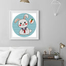 14CT Partial Cross Stitch Sailor Rabbit Stamped DIY Cotton Thread Needlework Kit