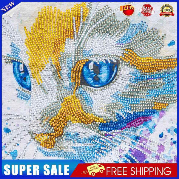Part Drill Special Shaped DIY Cat 5D Crystal Rhinestones Diamond Painting