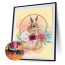 5D Diamond Kit DIY Flower Basket Rabbit Full Round Diamond Mosaic