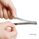 20pcs Stainless Steel Hemming Clips Measurement Ruler Sewing Quilting Clips