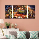 3pcs Various Foods Oil Paint By Numbers Kits DIY Handpainted Home Decoration
