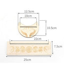 2pcs Moon Rectangle Shaped Wooden Card Stand Altar Tarot Cards Display Holder
