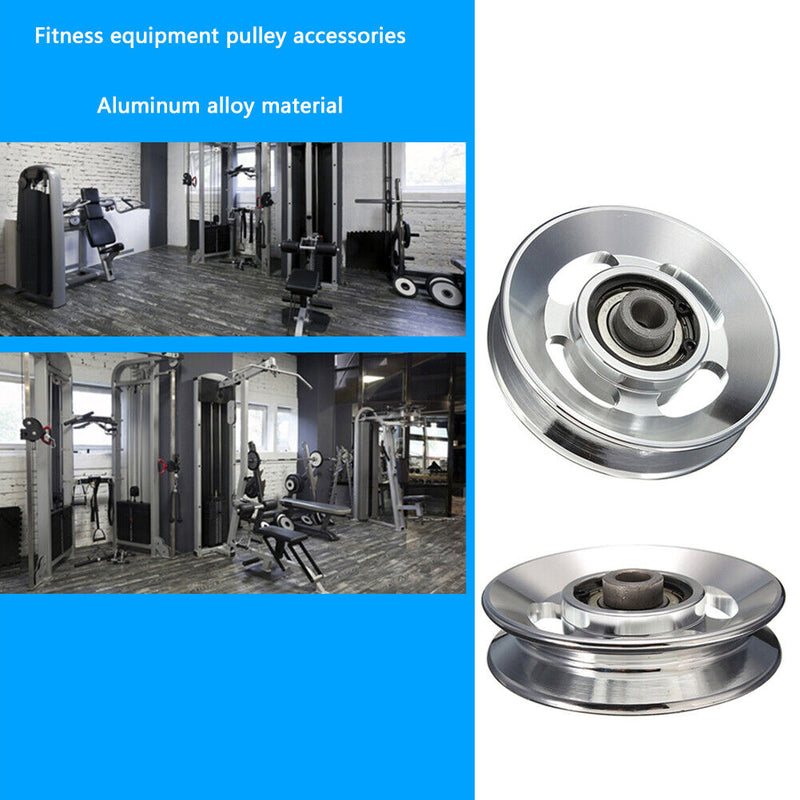 Aluminium Alloy Bearing Pulley Wheel Fitness Gym Equipment Replace (88mm) Newly