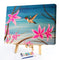 Hand Painted Oil Paint by Numbers DIY Flower Bird Drawing Wall Decoration Gift