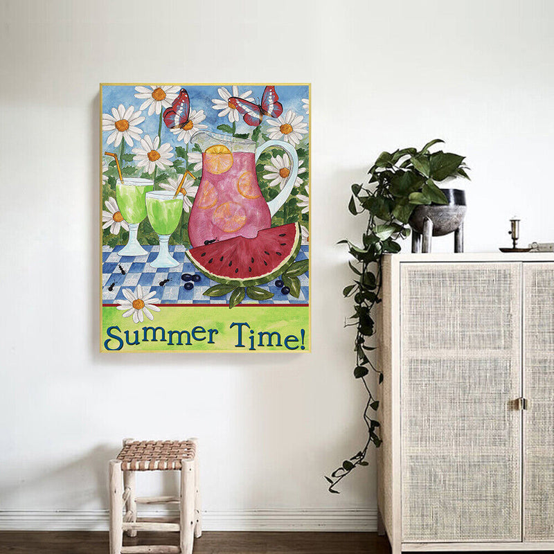 Summer Oil Paint By Numbers DIY Handpainted on Canvas Wall Art Picture Crafts