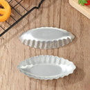 DIY Pastry Tool Aluminum Egg Tart Molds Pudding Holder Boat Shape Baking Mould