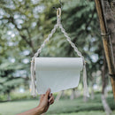 Nordic Woven Wall Hanging Rope Paper Roll Holder Towel Rack Decor (Beige) Newly