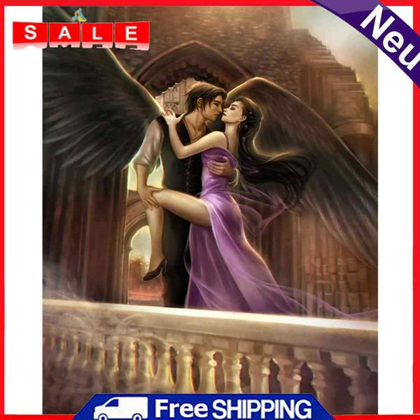 Fallen Angel Lovers Oil Paint By Numbers Drawing DIY Picture for Adults Children