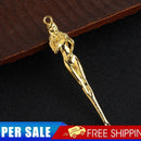 Portable Brass Ear Wax Pickers Keychain Pendant Ear Picks Spoon Curette (G)