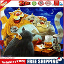 5D DIY Diamond Painting Cartoon Cat Family Cross Stitch Embroidery Mosaic