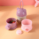 Portable Baby Food Storage Box Bear Shape Milk Powder Container (Purple) Newly