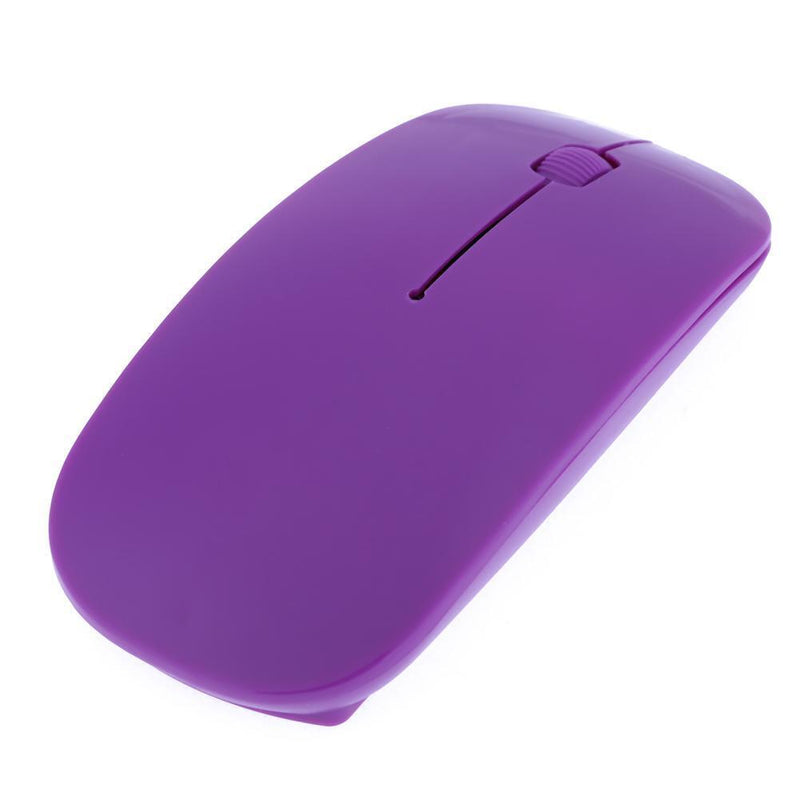 2.4GHz 1,000DPI Ultra-thin 3-Button Wireless Photoelectric Mouse (Purple)