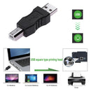 USB Type A Male to USB Type B Male Plug Connector Converter Adapter for PC