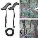 Pocket Hand Chainsaw Survival Camping Hiking Wood Cutting Chain Saw (Black)