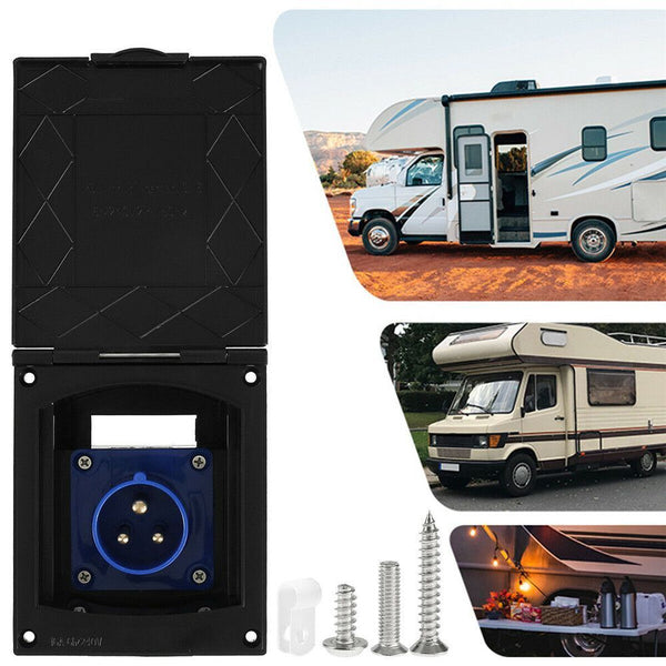 With Cover Mains Hook Up Socket Replacement Sockets Camper van Socket Flush