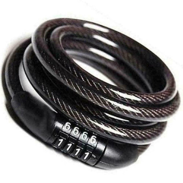Cycling Security 4-Digit Combination Password Bike Chain Lock Bicycle Cables E3J