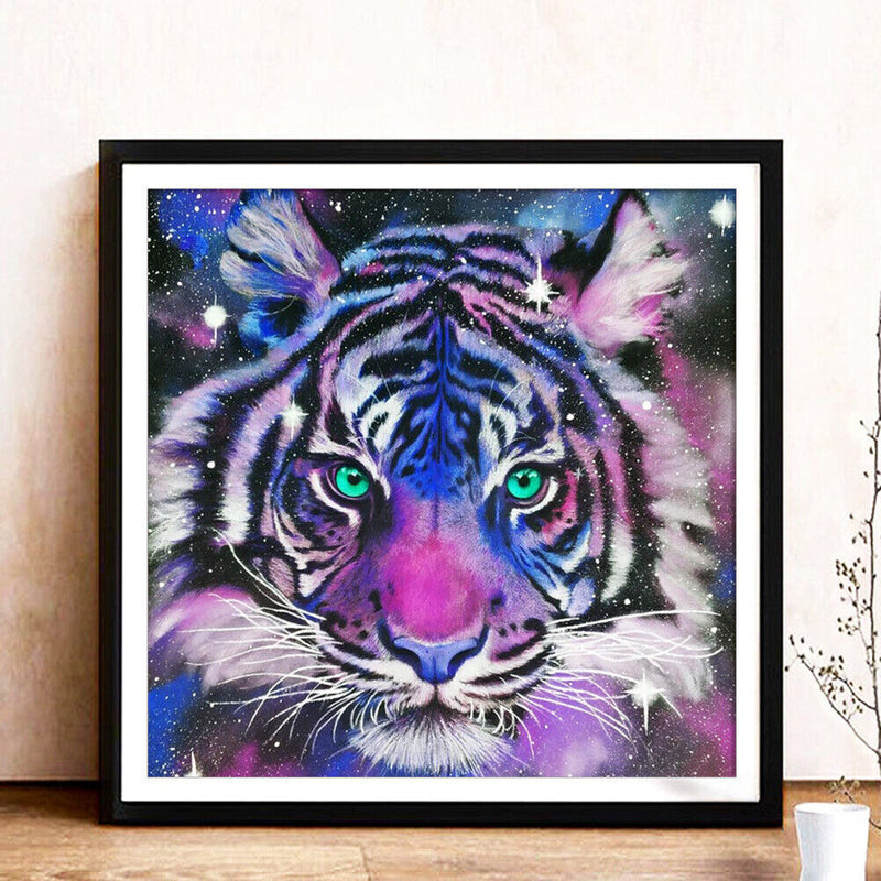 Bedroom Canvas Picture Mosaic Full Round Craft Tiger Animal Diamond Painting