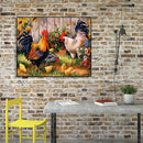 Painting By Numbers Kit DIY Flower Chicken Canvas Oil Art Picture Craft
