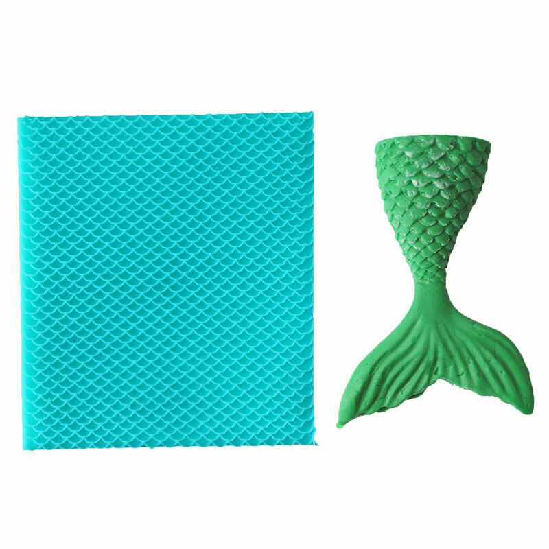 DIY Mermaid Fish Scales Cake Chocolate Mould Fondant Mold Cake Decor Q7B2
