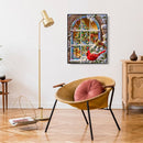 Oil Painting By Number Christmas Windows DIY Frameless Picture Living Room Decor