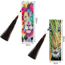 2pcs 5D DIY Diamond Painting Leather Bookmark Special-shaped Drill Book Marks