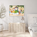 5D DIY Beach Snowman Full Round Drill Diamond Painting Kit Artwork Craft