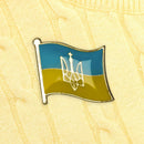 Creative Ukrainian National Flag Brooch Patriotic Badge for Backpack Hat Bag