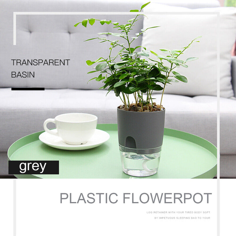 Watering Planter Self Watering Flower Pot Water Storage Basin (15.3cm) Newly