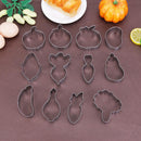 12pcs/Set Reusable Vegetable Stainless Steel Mold Cake Biscuit Baking Mould