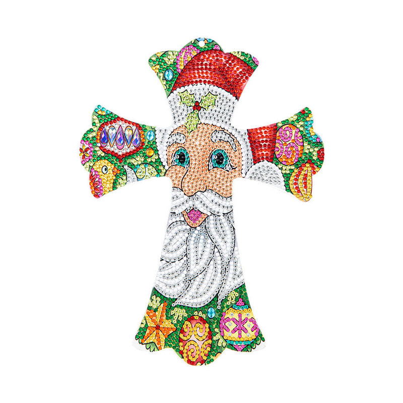 Creative Cross Christmas Home Decoration Pendant Single-Sided Point Drill (3)