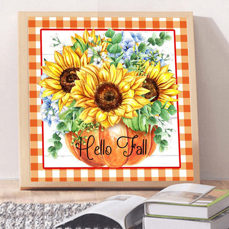 Diamond Painting 5D DIY Sunflower Full Round Drill Rhinestone Picture Kit Newly
