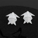Fashion Women Geometric Folden Ear Stud Creative Earrings Casual Jewelry