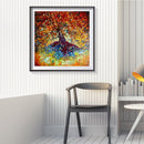 DIY Oil Paint by Numbers Golden Tree Coded Hand Painted Acrylic Drawing Kit