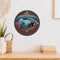 Round Truck Plate Metal Tin Sign for Bar Pub Club Garage Plate Wall Home Decor