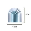 Home Rainbow Silicone Coaster Table Mat Removable Non-slip Heat Insulation Pa