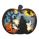 Pumpkin Carving Handcraft Decoration Wooden Decorative Light Wall Art Halloween: