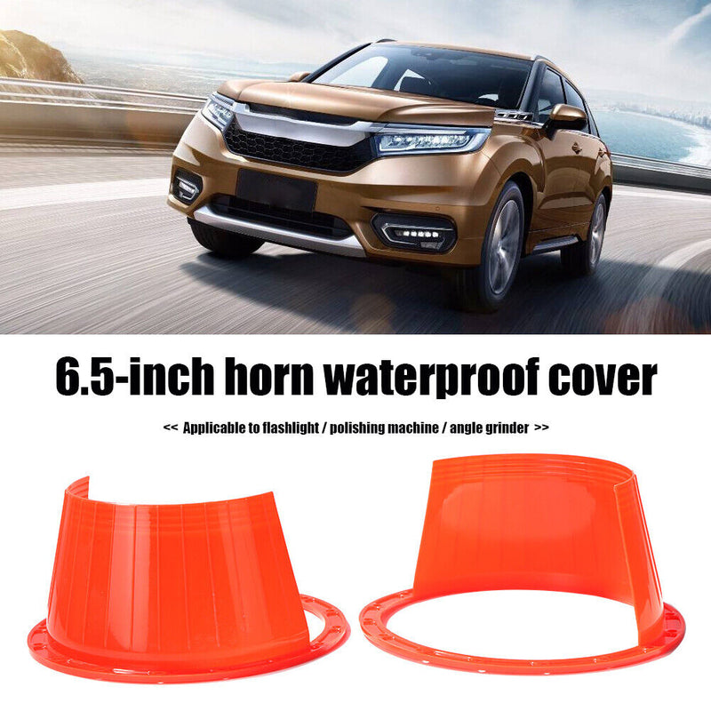 2pcs Car Audio Refit Speaker Ring Plastic Ultra-thin Waterproof Cover Protector