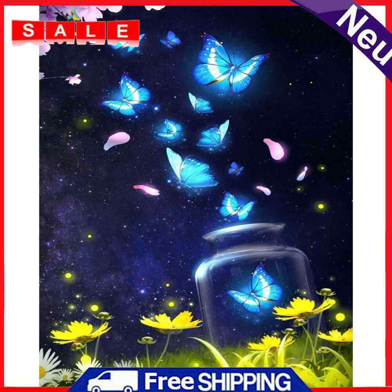 Butterfly Oil Paint By Numbers Canvas Set Drawing DIY Coloring Picture for Kids