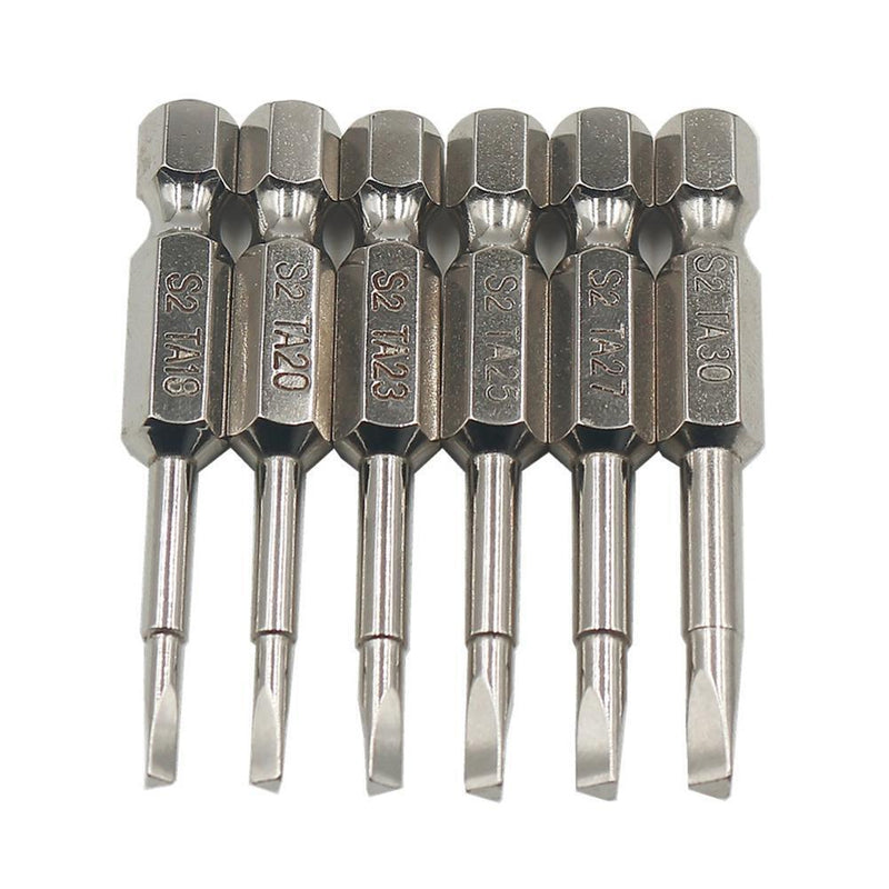 6pcs Magnetic Triangle Screwdriver Bits S2 Steel 1/4 inch Hex Shank Bit Set