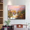 Frameless Oil Paint By Numbers Mountain Castle DIY Canvas Picture Craft Kit