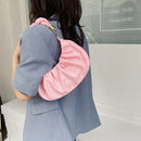 Women Fashion Pleated Shoulder Underarm Bag Hobos Solid Color PU Leather Wallet