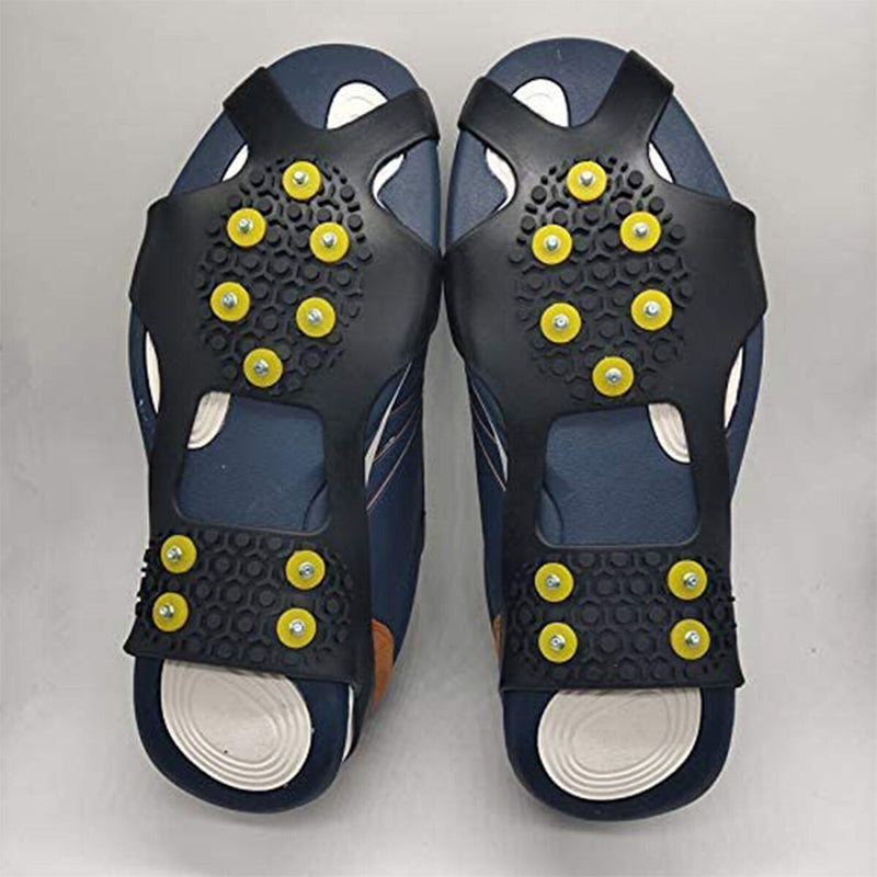 10 Spikes Crampons,Mountaineering Anti-Slip Ice Cleats Traction Stretch Foo