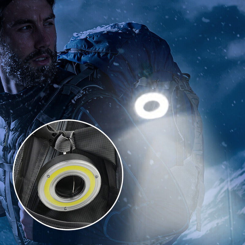 COB LED Camping Lantern Tents Lamp Mini Portable Fishing Light Battery Powe