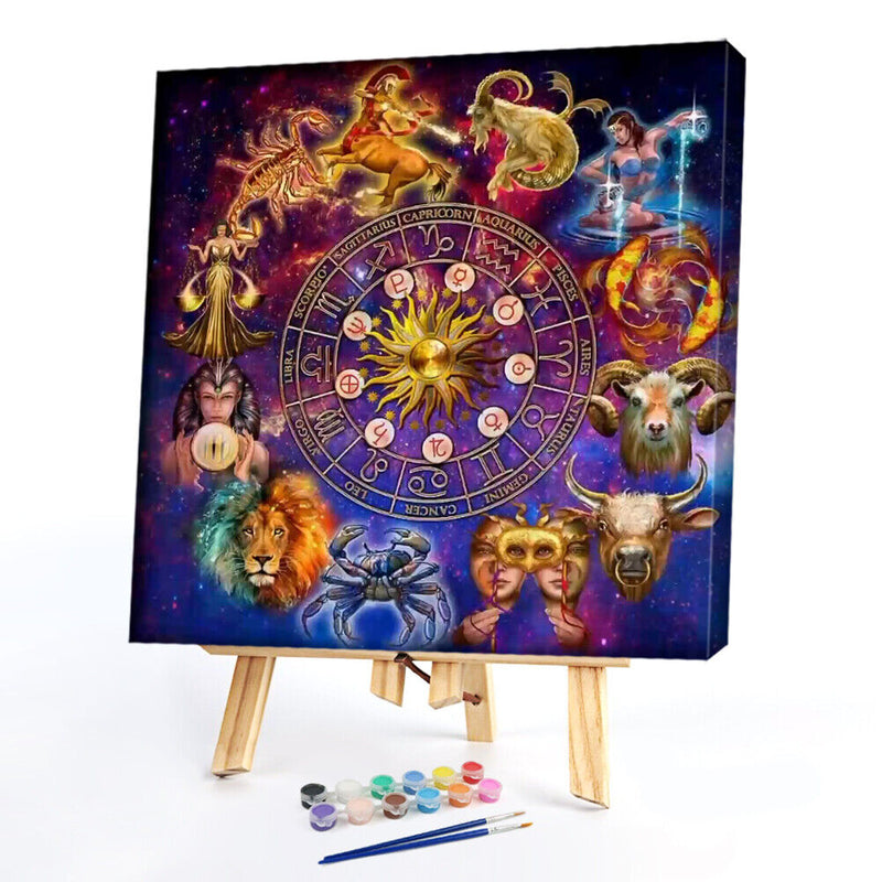 Constellation Oil Paint By Numbers Canvas DIY Hand Painted Picture (B446)