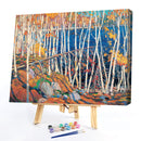Birch Forest by Lake Oil Paint By Number Kit DIY Home Decoration Gift Wall Art