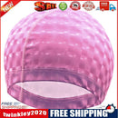 Swimming Cap PU Waterproof Protect Ears Hair Men Women Swim Pool Hat (Pink)