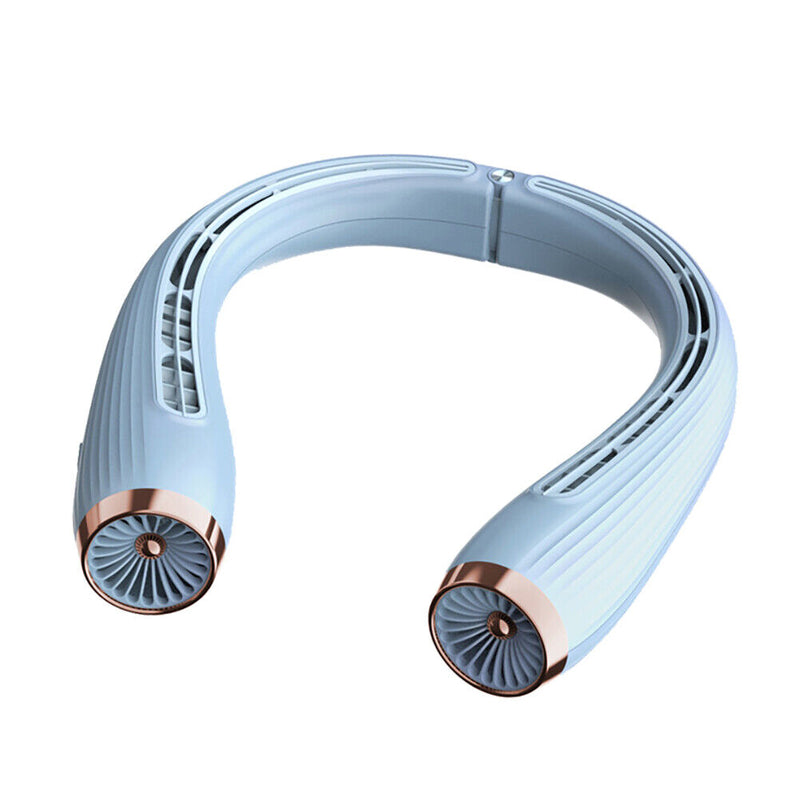 #A Portable Cooler Mute Cooling Fan Bladeless USB Hanging Neck Fans for Outdoor