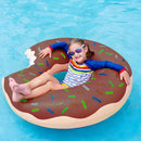 Inflatable Swimming Ring PVC Coffee Donut Design Pool Accessories (90cm) Newly