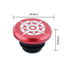 2pcs Aluminum Handleable End Caps Plugs for MTB Road Folding Bike (Red 1)
